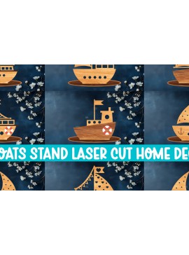 Σετ των 2 Intra απο ξύλο plywood 3mm-4mm πάχος 9 Boat Διακόσμηση σπιτιού Δίασταση 15x15 cm INTRAFABR-118598842