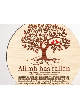 Σετ των 2 Intra απο ξύλο plywood 3mm-4mm πάχος Ένα άκρο έπεσε από το οικογενειακό δέντρο Δίασταση 15x15 cm INTRAFABR-100246841