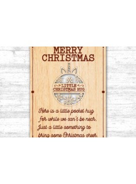 Σετ των 2 Intra απο ξύλο plywood 3mm-4mm πάχος A Little Christmas Hug Cut  Δίασταση 15x15 cm INTRAFABR-36211658