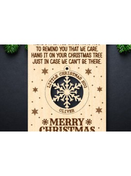 Σετ των 2 Intra απο ξύλο plywood 3mm-4mm πάχος A Little Christmas Hug Cut  Δίασταση 15x15 cm INTRAFABR-76173042