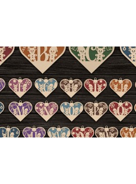 Intra απο ξύλο plywood 3mm-4mm πάχος χριστουγεννιάτικων στολιδιών A-Z Initial Δίασταση 30x20 cm INTRAFABR-107496134