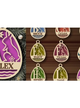 Intra απο ξύλο plywood 3mm-4mm πάχος Α-Ω Τελευταία ονομασία Πασχαλινά αυγά Δίασταση 20x30 cm INTRAFABR-112535998