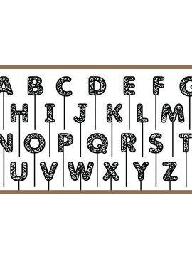 Σετ των 2 Intra απο ξύλο plywood 3mm-4mm πάχος A-Z Letters Cake Topper Δίασταση 15x15 cm INTRAFABR-33845065
