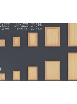 Σετ των 2 Intra απο ξύλο plywood 3mm-4mm πάχος Μεγέθη A3-A4-A5-A6-A7 Πλαίσιο Δίασταση 30x20 cm INTRAFABR-64956136