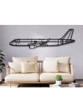 Σετ των 2 Intra απο ξύλο plywood 3mm-4mm πάχος Σιλουέτα αεροπλάνου A320 Cut  Δίασταση 15x15 cm INTRAFABR-110056037