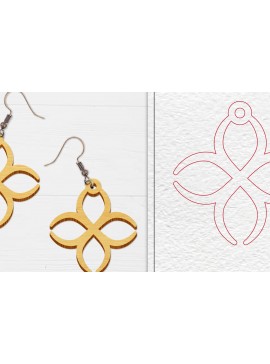 Σετ των 3 Intra απο ξύλο plywood 3mm-4mm πάχος Αφηρημένη κελτική Δίασταση 3x3 cm INTRAFABR-100101202