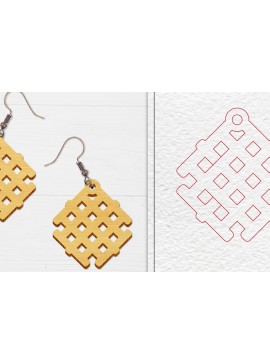 Σετ των 3 Intra απο ξύλο plywood 3mm-4mm πάχος Αφηρημένη κελτική Δίασταση 3x3 cm INTRAFABR-100101230