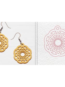 Σετ των 3 Intra απο ξύλο plywood 3mm-4mm πάχος Αφηρημένη κελτική Δίασταση 3x3 cm INTRAFABR-100101291