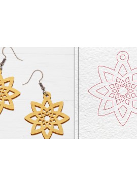 Σετ των 3 Intra απο ξύλο plywood 3mm-4mm πάχος Αφηρημένη κελτική Δίασταση 3x3 cm INTRAFABR-100101310