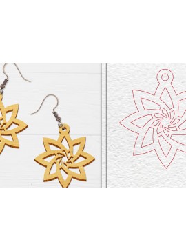 Σετ των 3 Intra απο ξύλο plywood 3mm-4mm πάχος Αφηρημένη κελτική Δίασταση 3x3 cm INTRAFABR-100101342