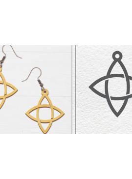 Σετ των 3 Intra απο ξύλο plywood 3mm-4mm πάχος Αφηρημένη κελτική Δίασταση 3x3 cm INTRAFABR-100558005