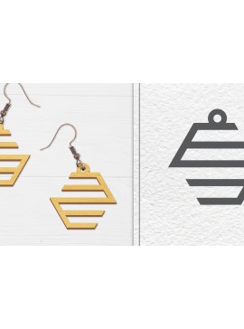 Σετ των 3 Intra απο ξύλο plywood 3mm-4mm πάχος Αφηρημένη κελτική Δίασταση 3x3 cm INTRAFABR-100558065