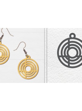 Σετ των 3 Intra απο ξύλο plywood 3mm-4mm πάχος Αφηρημένη κελτική Δίασταση 3x3 cm INTRAFABR-100558296