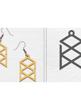 Σετ των 3 Intra απο ξύλο plywood 3mm-4mm πάχος Αφηρημένη κελτική Δίασταση 3x3 cm INTRAFABR-100558381