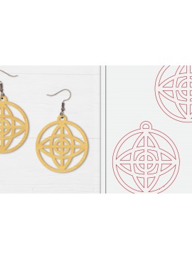 Σετ των 3 Intra απο ξύλο plywood 3mm-4mm πάχος Αφηρημένη κελτική Δίασταση 3x3 cm INTRAFABR-99409170