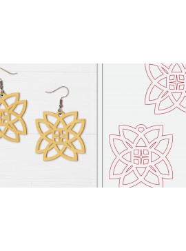 Σετ των 3 Intra απο ξύλο plywood 3mm-4mm πάχος Αφηρημένη κελτική Δίασταση 3x3 cm INTRAFABR-99409210