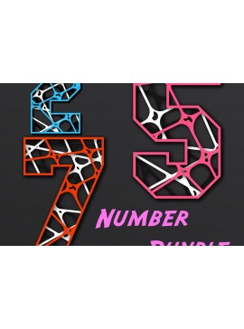 Σετ των 2 Intra απο ξύλο plywood 3mm-4mm πάχος Χαρτί δέσμης αφηρημένου αριθμού/ λέιζερ Δίασταση 40x40 cm INTRAFABR-34291017