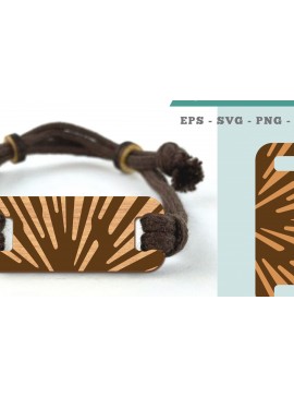 Σετ των 3 Intra απο ξύλο plywood 3mm-4mm πάχος Αφηρημένο μοτίβο βραχιόλι κοπής με λέιζερ Δίασταση 5x5 cm INTRAFABR-106404054