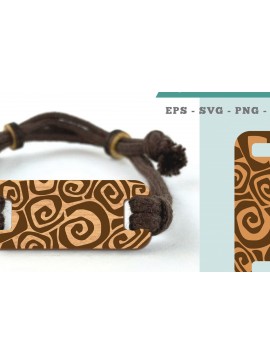 Σετ των 3 Intra απο ξύλο plywood 3mm-4mm πάχος Αφηρημένο μοτίβο βραχιόλι κοπής με λέιζερ Δίασταση 5x5 cm INTRAFABR-106404339