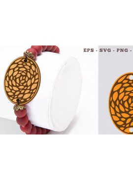 Σετ των 3 Intra απο ξύλο plywood 3mm-4mm πάχος Αφηρημένο μοτίβο βραχιόλι κοπής με λέιζερ Δίασταση 5x5 cm INTRAFABR-104773188