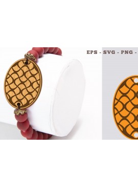 Σετ των 3 Intra απο ξύλο plywood 3mm-4mm πάχος Αφηρημένο μοτίβο βραχιόλι κοπής με λέιζερ Δίασταση 5x5 cm INTRAFABR-104773255