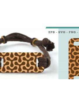 Σετ των 3 Intra απο ξύλο plywood 3mm-4mm πάχος Αφηρημένο μοτίβο βραχιόλι κοπής με λέιζερ Δίασταση 5x5 cm INTRAFABR-106403700