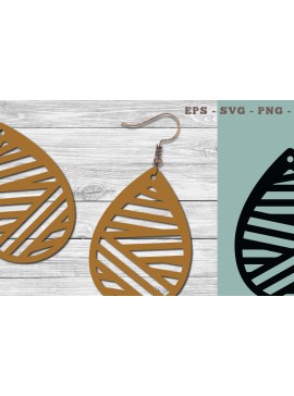 Σετ των 3 Intra απο ξύλο plywood 3mm-4mm πάχος Αφηρημένα μοτίβα σκουλαρίκια κομμένα με λέιζερ Δίασταση 3x3 cm INTRAFABR-103775535