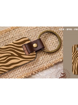 Σετ των 3 Intra απο ξύλο plywood 3mm-4mm πάχος Αφηρημένη μπρελόκ με μοτίβο 3 Δίασταση 6x6 cm INTRAFABR-115706293