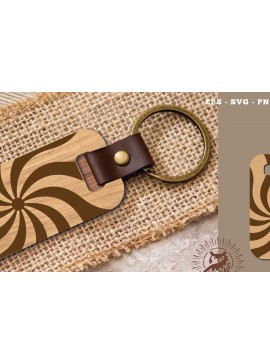 Σετ των 3 Intra απο ξύλο plywood 3mm-4mm πάχος Abstract Pattern Keychain κοπής με λέιζερ 6 Δίασταση 6x6 cm INTRAFABR-115706518