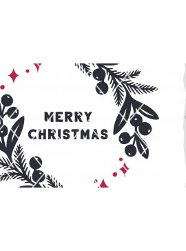 Σετ των 3 Intra απο ξύλο plywood 3mm-4mm πάχος Ακρυλική στρογγυλή ταμπέλα Merry Christmas Δίασταση 6x6 cm INTRAFABR-19995197