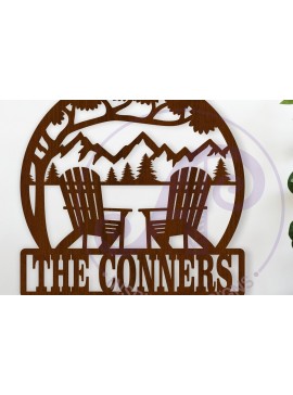 Σετ των 3 Intra απο ξύλο plywood 3mm-4mm πάχος Όνομα Adirondack Chairs Επιγραφή τοίχου, Δίασταση 10x10 cm INTRAFABR-122229591