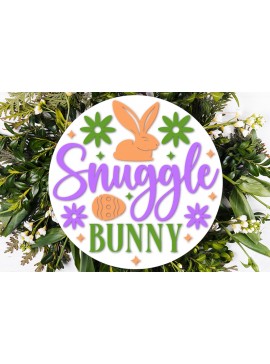 Σετ των 3 Intra απο ξύλο plywood 3mm-4mm πάχος Αξιολάτρευτο Πασχαλινό λαγουδάκι Snuggle Δίασταση 4x4 cm INTRAFABR-118046089