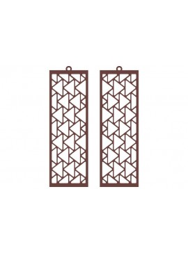 Σετ των 3 Intra απο ξύλο plywood 3mm-4mm πάχος Αφρικανικά σκουλαρίκια, , κοσμήματα Δίασταση 3x3 cm INTRAFABR-36754365