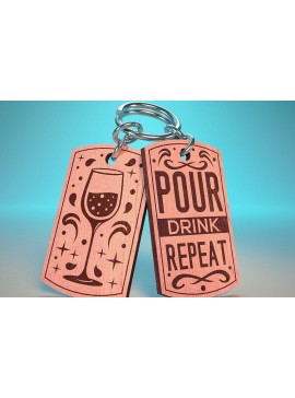 Σετ των 3 Intra απο ξύλο plywood 3mm-4mm πάχος Αλκοόλ Μπρελόκ | Αλκοόλ Δίασταση 6x6 cm INTRAFABR-66117786