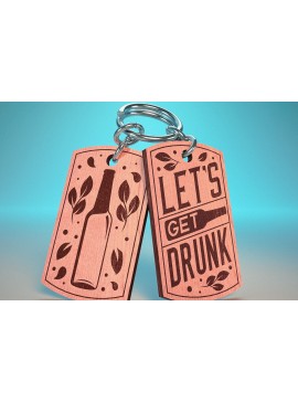 Σετ των 3 Intra απο ξύλο plywood 3mm-4mm πάχος Αλκοόλ Μπρελόκ | Αλκοόλ Δίασταση 6x6 cm INTRAFABR-66117873