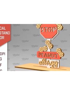 Intra απο ξύλο plywood 3mm-4mm πάχος Αλλεργική Ιατρική Προειδοποίηση Βάση Απο Δίασταση 30x20 cm INTRAFABR-101382891