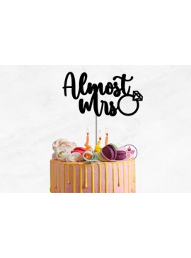 Σετ των 2 Intra απο ξύλο plywood 3mm-4mm πάχος Σχεδόν Mrs Engagement Cake Topper Δίασταση 15x15 cm INTRAFABR-75260108