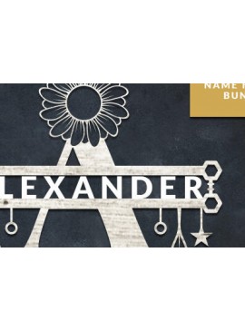 Σετ των 2 Intra απο ξύλο plywood 3mm-4mm πάχος βάσης ονόματος αλφαβήτου α έως Ω Δίασταση 30x20 cm INTRAFABR-54662859