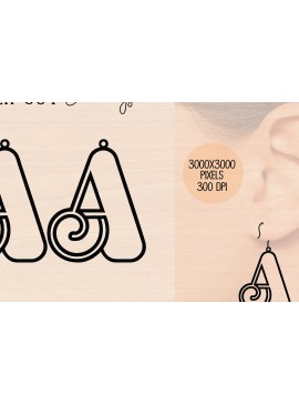 Intra απο ξύλο plywood 3mm-4mm πάχος Alphabet a Wood Earring Cut  Δίασταση 3000x3000 cm INTRAFABR-121778314