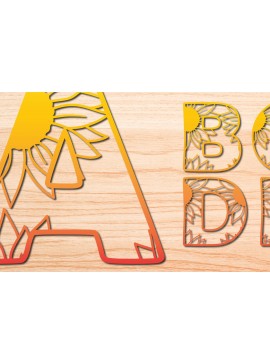 Σετ των 2 Intra απο ξύλο plywood 3mm-4mm πάχος Cut Alphabet a-z με λέιζερ/χαρτί Δίασταση 15x15 cm INTRAFABR-29765072