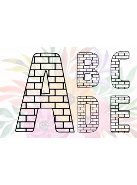Σετ των 2 Intra απο ξύλο plywood 3mm-4mm πάχος Alphabet a-Z /Paper Cut Δίασταση 15x15 cm INTRAFABR-31140994