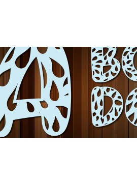 Σετ των 2 Intra απο ξύλο plywood 3mm-4mm πάχος Cut Alphabet a-z με λέιζερ/χαρτί Δίασταση 15x15 cm INTRAFABR-29524279