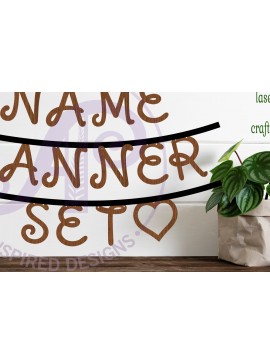 Intra απο ξύλο plywood 3mm-4mm πάχος Αποκοπή πανό με σγουρή γραμματοσειρά Alphabet Δίασταση 30x20 cm INTRAFABR-102018869