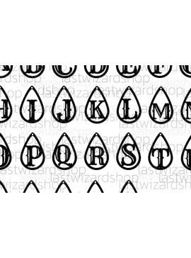 Σετ των 3 Intra απο ξύλο plywood 3mm-4mm πάχος Alphabet Earrings , Font Earrings Δίασταση 3x3 cm INTRAFABR-25318002