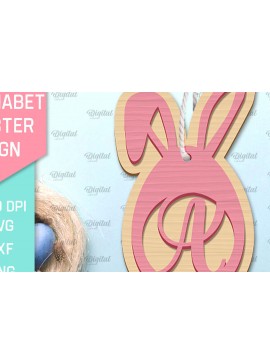 Σετ των 2 Intra απο ξύλο plywood 3mm-4mm πάχος αλφάβητο Πασχαλινό σημάδι. Γράμμα α Δίασταση 15x15 cm INTRAFABR-91050784