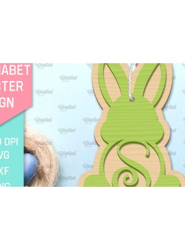 Σετ των 2 Intra απο ξύλο plywood 3mm-4mm πάχος αλφάβητο Πασχαλινό σημάδι. Επιστολή Σ Δίασταση 15x15 cm INTRAFABR-91120641