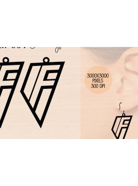 Intra απο ξύλο plywood 3mm-4mm πάχος Alphabet F Ξύλινο σκουλαρίκι με λέιζερ Δίασταση 3000x3000 cm INTRAFABR-121775800