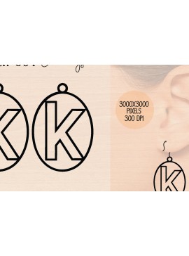 Intra απο ξύλο plywood 3mm-4mm πάχος Ξύλινο σκουλαρίκι Alphabet K Δίασταση 3000x3000 cm INTRAFABR-121778397