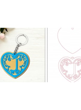 Σετ των 3 Intra απο ξύλο plywood 3mm-4mm πάχος Alphabet Keychain  Letter J Δίασταση 6x6 cm INTRAFABR-99755299