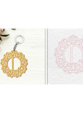 Σετ των 3 Intra απο ξύλο plywood 3mm-4mm πάχος Αλφάβητο Μπρελόκ με λέιζερ γράμμα L Δίασταση 6x6 cm INTRAFABR-100382000